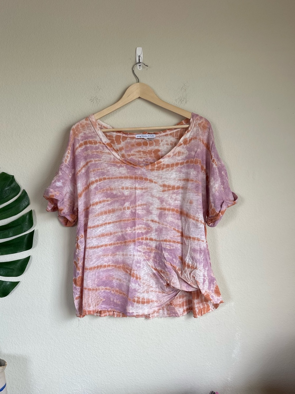 Young Fabulous & Broke Linen Blend Tie Dye Tee